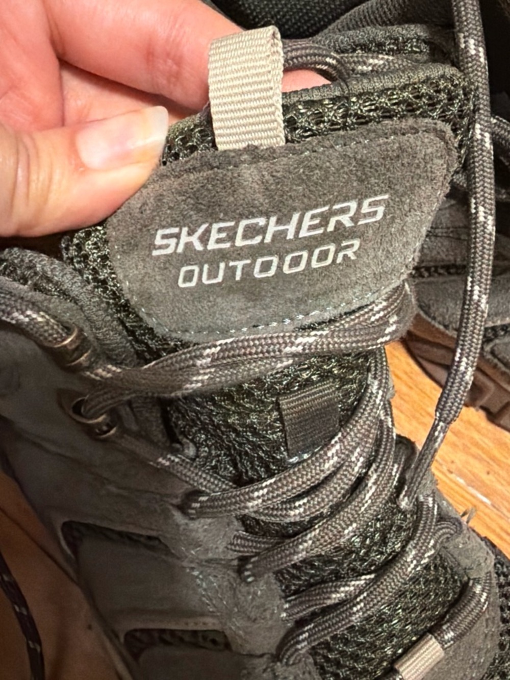 Skechers Outdoor Gray Lace-Up Ankle Boots
